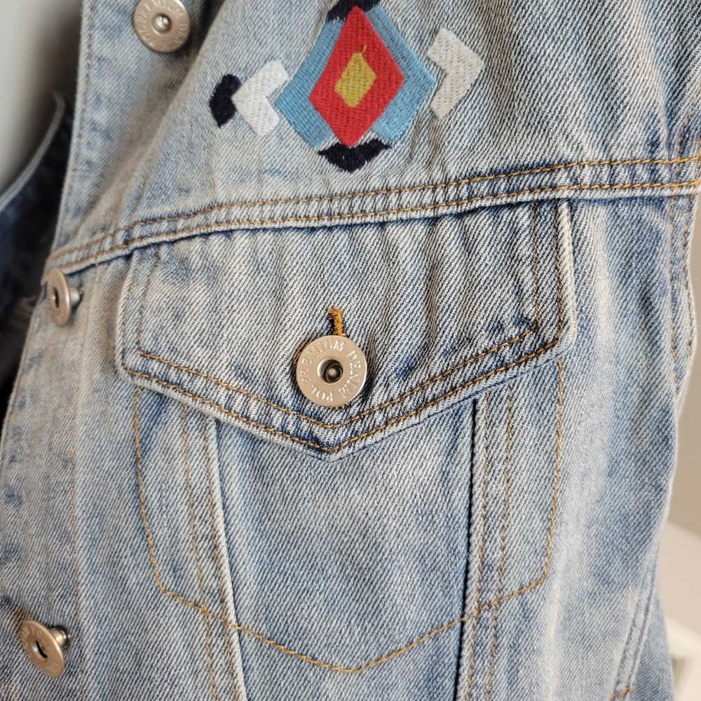 Embroidered Denim Jacket - Picture 9 of 16
